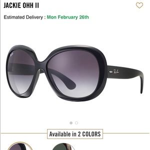 Brand new black, Ray-Ban Jackie Ohh II sunglasses